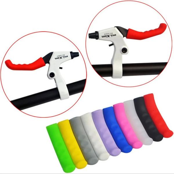 Desviadores de bicicletas 1 par de silicona Palanca de bicicleta Protectores antideslizantes Manija de freno Manga MTB Ciclismo Cubierta 231010