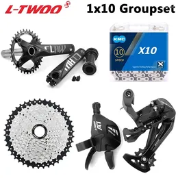 Desviadores de bicicletas 1x10 Velocidad LTWOO A7 MTB Groupset Shifter Derailleur X10 Cadena 10V Cassette 170/175mm Crankset 10S 7 Kit para DEORE M4100