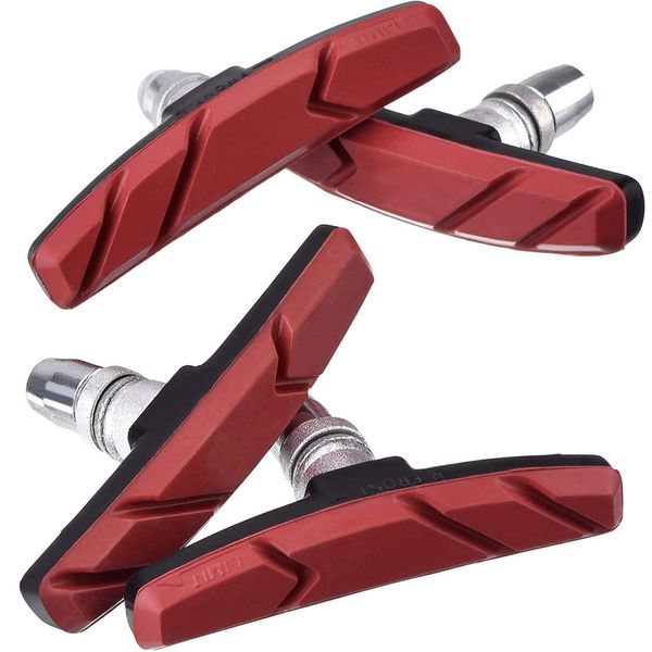 Desviadores de bicicletas Un par 2 PCS Bicicleta duradera Pastillas de freno silenciosas Ciclismo V Titular Zapatos Bloques Almohadilla de goma para un rendimiento duradero 230907