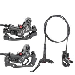 Fietsderailleurs Fiets Hydraulische Schijfrem MTB 4 zuiger Voor Achter 800 1400mm Mountain Oliedruk Met Hars Pads 230825