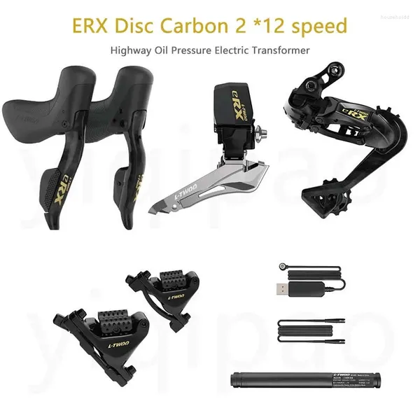 Dérailleurs de vélo ERX 2 12 vitesses Carbone Disque de vélo Pression d'huile Transformateur électrique Fibre Manuel Shift arrière électronique avant