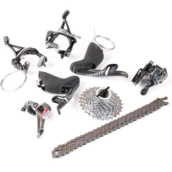 Desviadores de bicicleta Force 22 2X11 Speed Road Bicycle Part Groupset Derailleur Kit Freno Cassette 11-28T 11-32T Sin bielasDesviadores de bicicleta