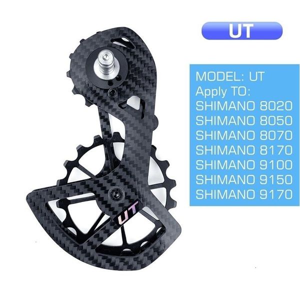 Dérailleurs de vélo Ltwoo Vélo Céramique Roulement Vitesse Carbone Fibre Pley Roue Guide Arrière Pour Shimano 105 Ut Tegra Dura Ace 230907 Drop Otch8