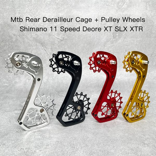 Dérailleurs de vélo vtt dérailleur arrière Cage poulie roues pour Shimano 11 vitesses roulement surdimensionné pour Deore XT SLX XTR M7000 M8000 M9000 230614