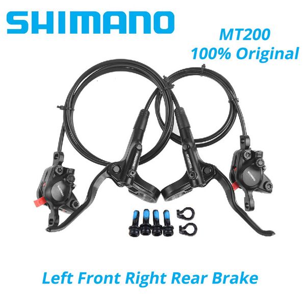 Desviadores de bicicleta Original Shimano MT200 MT201 M315 MTB freno de disco hidráulico de montaña frenos 2 pistones 3 dedos palanca de acero BLMT200 230808