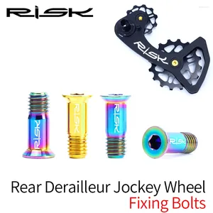 Dérailleurs de vélo Risque 2 pièces/boîte vélo de montagne de route M5 14.2mm décalage dérailleur arrière poulie Jockey roue boulons de fixation vis en alliage de titane