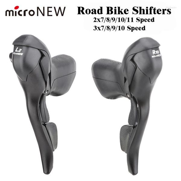 Bike Derailleurs Shifter Road Shifter Dual Control Palanceta Beracleur Ciclismo 2/3 x 7/8/9/10/11 Palancas de freno de velocidad para 22.2-23.8 Manejo