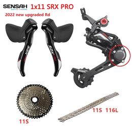 Fiets Derailleurs SENSAH SRX PRO 1x11 Speed 11s Road Groepset RL Shifter Achterderailleurs Gravel-bikes Cyclo-Cross 230621