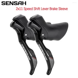 Fietsderailleurs SENSAH TEAM PRO STI 2x11 Speed Road Shifter Remhendel Fiets Derailleur Groepset Voor Shimano 5800 6800 R7000 R8000 Onderdelen