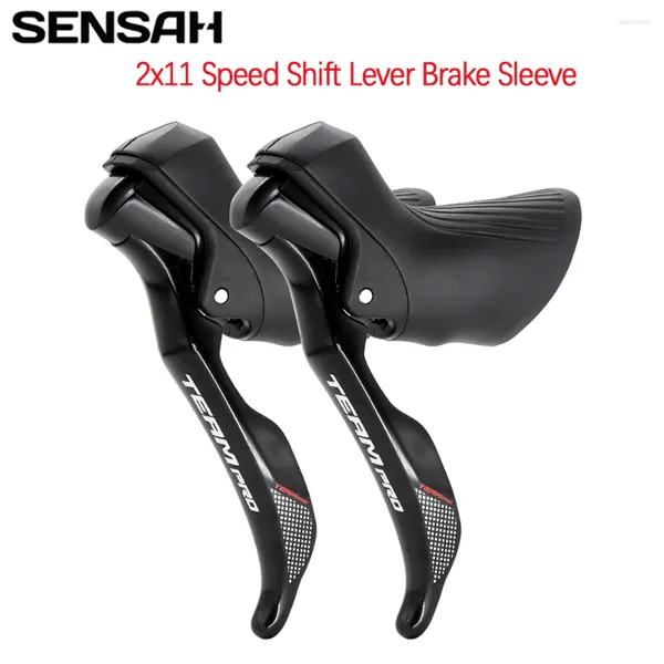 Desviadores de bicicletas SENSAH TEAM PRO STI 2x11 Velocidad Palanca de cambios de carretera Freno de bicicleta Derailleur Groupset para Shimano 5800 6800 R7000 R8000 Piezas