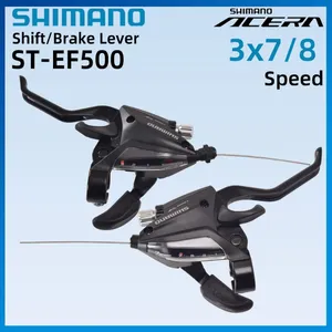 Fietsderailleurs Shimano ACERA ST-EF500 Shifter 3s 7s 8s EZ FIRE PLUS Remhendel 21speed 24speed met Venster MTB Fietsen Onderdeel