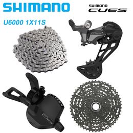 Dérailleurs de vélo SHIMANO CUES U6000 1X11Speed Groupset Shifterm Lever SLU600011R Dérailleur arrière RDU6020 CSLG40011 50T CNLG500 Original 230614