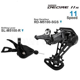 Dérailleurs de vélo SHIMANO DEORE M5100 M5120 11v Groupset Shifter Dérailleur arrière SHADOW RD 1x11speed Pièces d'origine pour VTT vélo 230808