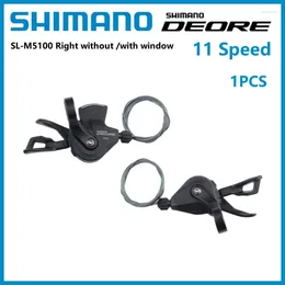 Dérailleurs de vélo Shimano Deore Series SL-M5100 Shifter 11 vitesses Levier de changement de vitesse droit avec/sans fenêtre pour pièces d'équitation de montagne d'origine