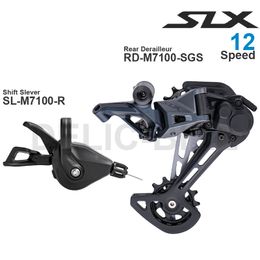 Desviadores de bicicleta SHIMANO SLX M7100 1x12v Groupset 12 Speed SL M7100 R Shifter y RD M7100 SGS Rear Derailleur Piezas originales 230619