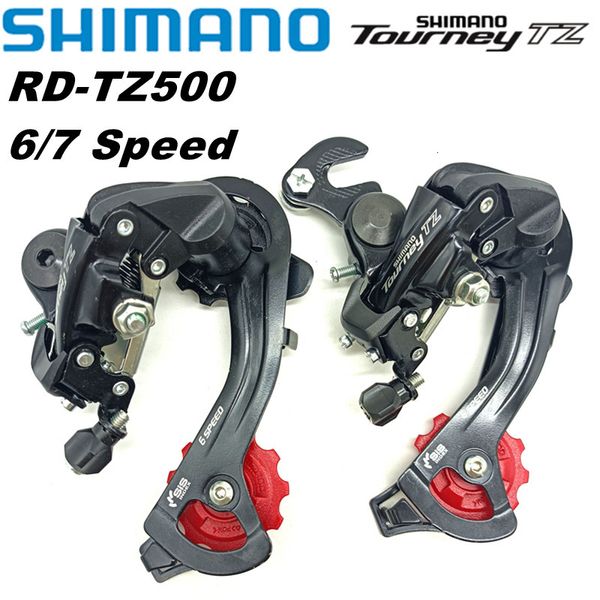 Desviadores de bicicleta Shimano Tourney TZ RDTZ500 Desviador trasero 6s 7s 18s 21s Transmisión RD TZ500 MTB Bicicleta Ciclismo Piezas 230614