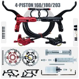 Desviadores de bicicletas ZOOM HB 876E Disco de 4 pistones Freno hidráulico Scooter eléctrico plegable 203 Mountain Power Off Negro Rojo 160 E bicicleta Bicicleta 180 231010