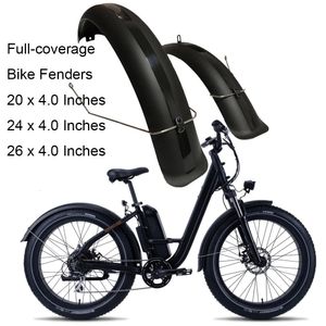 Guardabarros de bicicleta 20x4,0 20x5,0 guardabarros de neumático grueso e-bike 20 pulgadas Snowboard bicicleta eléctrica guardabarros ala plástico resistente guardabarros duradero 230614