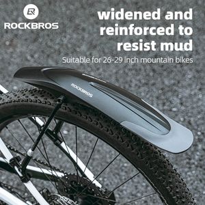 Garde-boue de vélo ROCKBROS Garde-boue de vélo de montagne élargi à dégagement rapide 26-29 pouces Installation innovante durable Accessoires de vélo Fender 231215