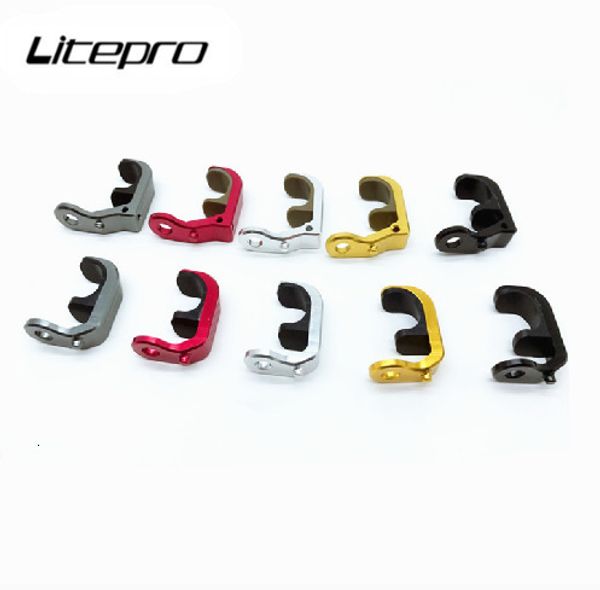 Horquillas de bicicleta Litepro plegable Multi S E hebilla aleación horquilla delantera E gancho BMX hebilla colgante piezas para bicicleta Brompton 230621