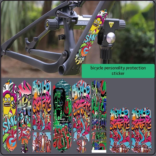 Autocollant de cadre de vélo VTT, Film de Protection de chaîne, réparation de cyclisme, autocollants anti-rayures, bande anti-rayures, accessoires de vélo décoratifs 240223