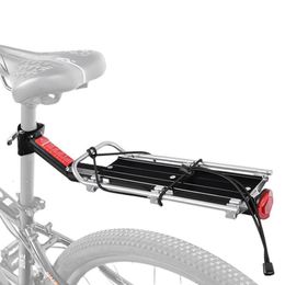 Cadres de vélo VTT Porte-bagages de vélo de route avec feu arrière Porte-bagages arrière de vélo à dégagement rapide Porte-bagages de vélo en alliage universel pour le cyclisme 230725
