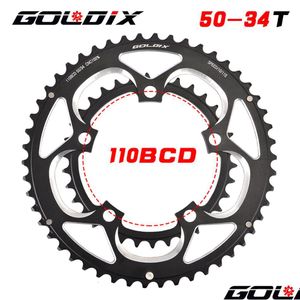 Roues libres de vélo Roues à chaîne Roues de vélo Roues à chaîne Plateau de route 110Bcd 50T34T Plaque de dent 20S 22 vitesses Roue de vélo pliante Dhhdi