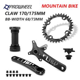 Fiets Freewheels Kettingwielen PROWHEEL 104BCD 175mm 170mm Cranks 30 32 34 36 38 40 42 44 48 50 52T Tandwiel met trapas Mountainbike Crankstel 230621