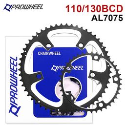 Fiets Freewheels kettingwheels Prowheel Chainring 110 130BCD Road Bicycle Sprockets Double Chainwheel 34T 50T 39T 53T 9 10 11 s Onderdelen voor Shimano Tray 230530