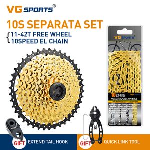 Roues libres de vélo Roues à chaîne VG SPORTS Ultralight 8 9 10 11 Cassette de vitesse 8v 9v 10v 11v VTT Montagne Roue libre séparée Ensemble d'outils de chaîne de vélo 230621