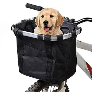 Cesta delantera para bicicleta Bolsa de transporte para mascotas para bicicleta Cesta para bicicleta montañosa plegable y desmontable Cesta para bicicleta portátil Carga de 5 kg 240301