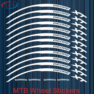 Fietsgroepsets 12 afbeeldingen/set Velg Mountainbike 26 27,5 29er inch Disc Wielsticker Wiel Decoratieve stickers Fietsstickers MTB Wielsticker 230919