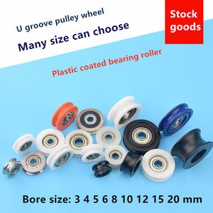 Fiets Groepsets 20 stks delrin POM Plastic gecoat lager nylon U groove track gids rollagers katrol Peilin wiel Boring maat 3 4 5 6 mm 230809