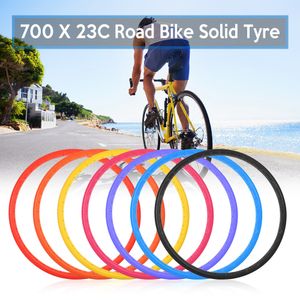 Vélo Groupes Vélo Solide Pneu Route VTT 700x23C Pneus Vélo Tubeless Pneu Roue Antidéflagrant Libre Gonflable Pièces 230614