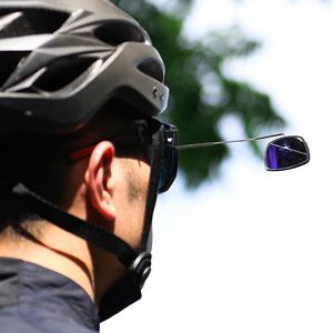 Conjuntos de bicicletas Ciclismo Gafas de montar ABS Material plateado Retrovisor 360 grados Gafas de sol ajustables Espejo retrovisor Accesorio ligero