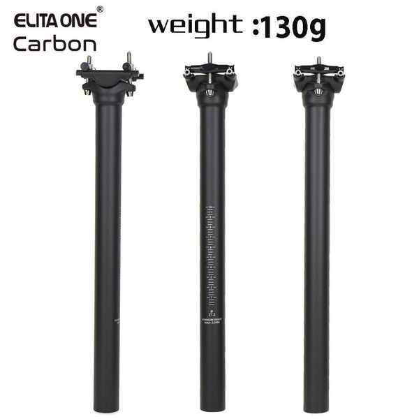 Groupes de vélo ELITA ONE tige de selle en carbone 27 2 30 9 31 6mm vtt route Biike Fiber tige de selle vis lumière 130g Tube 230801