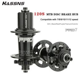 Fiets Groepsets HASSNS PRO7 Mountain Freehub 32H Cube 120Sound 6 Pallen Hub voor SHIMANO HG Mtb 32 Furos 12v Ratchet 230621