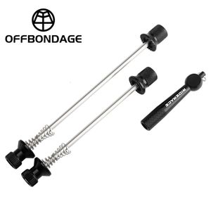 Groupes de vélo OFFBONDAGE Brochettes antivol ultralégères Route VTT Roues Verrouillage Sécurité Vélo Post Quick Release QR Pièces 5 Couleurs 230621