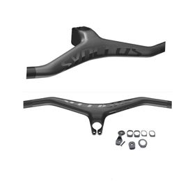 Fiets Groepsets syncros carbon stuur MTB Full Carbon 60708090100110mm Fiber Fietsstuur En Stuurpen Geïntegreerde hoek 25 230614