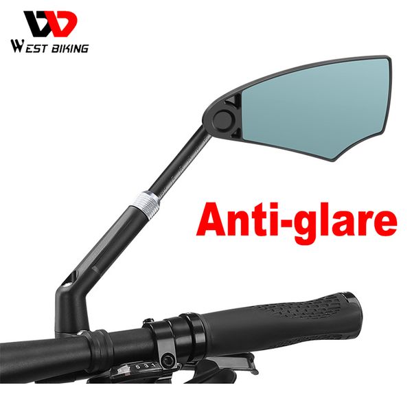 WEST BIKING Anti- Vélo Rétroviseur Télescopique 360° Réglable Guidon Rétroviseur VTT E-Bike Scooter Pièces 230711