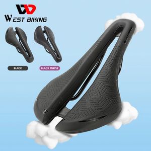 Groupes de vélo WEST BIKING selle de vélo respirante creuse VTT siège de vélo de course sur route doux hommes coussin PU selle étanche accessoires de cyclisme 231130