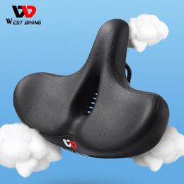 Groupes de vélos Westbiking Bicycle Saddle Memory Memory Ergononic Widebody Seat Soft Breathable Cycling Cushion Road Mtb Saddle Bike Accessoires 231130