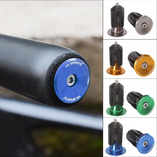 Componentes para manillar de bicicleta, 1 par, tapa para extremo de manillar de bicicleta, bloqueo de aleación de aluminio, empuñaduras para manillar de montaña MTB, tapones para accesorios