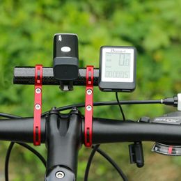 Composants de guidon de vélo 20CM alliage d'aluminium carbone vélo guidon Extender montagne avant lumière support lampe accessoires