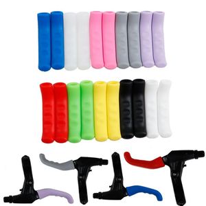 Componentes de manillares de bicicleta 2 uds Gel de silicona manija de freno cubierta de palanca protección de ciclismo de carretera de montaña MTB fijo