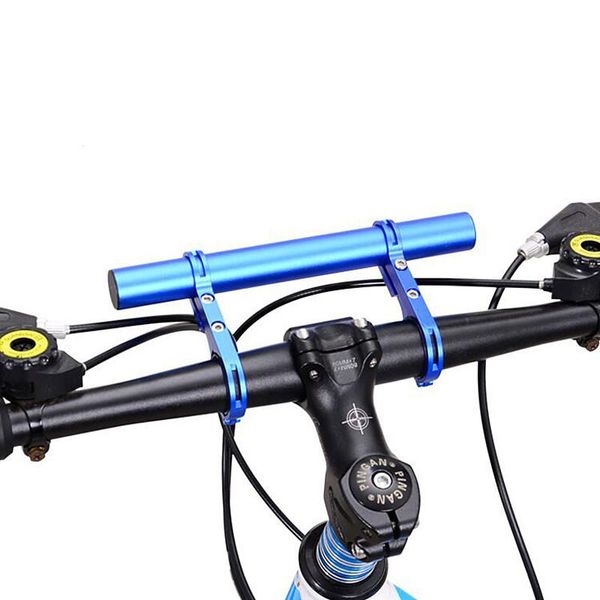 Componentes de manillar de bicicleta Manillar de bicicleta MTB Soporte de extensión de doble polo Soporte de luz Yardstick Teléfono Ciclismo Soportes de aleación de aluminio
