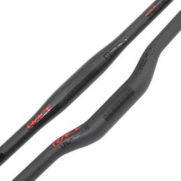 Manillar de bicicleta Componentes Marca Siguiente Bicicleta de montaña mate 3K Manillar de bicicleta de fibra de carbono completo MTB Rojo negro color 230619