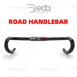 Composants de guidon de vélo Deda 3K Gloss Full Carbon T800 Guidon de route ovale Drop Bar 380440mm Accessoires de vélo 230808