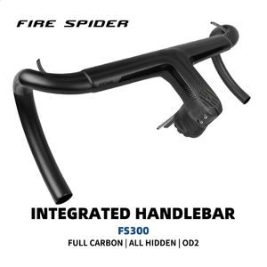 Fietsstuurcomponenten FIRE SPIDER Carbon fietsstuur T1000 Interne routing Road 28,6 mm 31,8 mm Geïntegreerde accessoires 231109