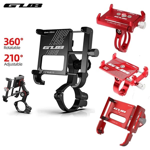 Composants de guidon de vélo GUB PLUS 11 PRO1 P10 P30 G85 G81 Support de téléphone de vélo pour 3,5 6,8 pouces VTT Route Moto Support électrique 230907